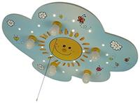 niermannstandby Smarte Kinderdeckenleuchte Sonne in Mehrfarbig E14 5-flammig