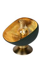 Tischlampe Goblett aus Glas in Gold und Grün E27 - LUCIDE