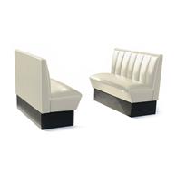 Bel Air Dinerbank Single Booth HW-120 Off White -  Dinerbank Single Booth HW-120 Off White