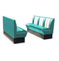 Bel Air Dinerbank Single Booth HW-150 Turquoise -  Dinerbank Single Booth HW-150 Turquoise