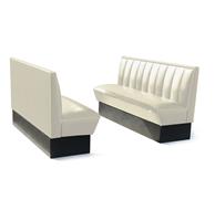 Bel Air Dinerbank Single Booth HW-150 Off White -  Dinerbank Single Booth HW-150 Off White