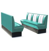 Bel Air Dinerbank Single Booth HW-180 Turquoise -  Dinerbank Single Booth HW-180 Turquoise