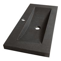 sanituba Corestone SMALL wastafel basalt met kraangat 80cm