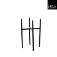 Mica Decorations Bloembak Ascot plantstandaard zwart l20,5xb20,5xh35 cm 