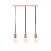 Light & Living Hanglamp Vidar - Koper - 3L - 60x8x120 cm - Incl. 3 Lichtbronnen