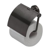 bensanitair Geesa Nemox Toilettenpapierhalter mit Klappe Brushed Black Metal - Brushed Black Metal