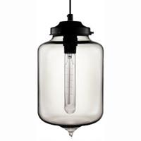 Groenovatie Smoke Glazen Design Hanglamp, ⌀18x27cm, Zwart