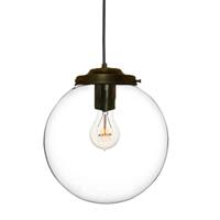 Groenovatie Metz Transparant Glazen Design Hanglamp, ⌀30x32cm, Zwart