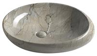 sapho Dalma keramische waskom grijs marmer structuur 68x44x16,5cm