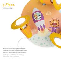 Elobra Plafondlamp Rondell Escape, oranje, 3-lamps