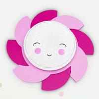 Elobra LED-Wandleuchte Sonne Starlight Smile, pink