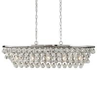 Searchlight Hängeleuchte Michelle, chrom/klar, Kristallglas, 92 cm, E27