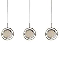 Knightsbridge - 2 Light Satin Silver Wandleuchte mit Silver Faux Silk Shade - Searchlight