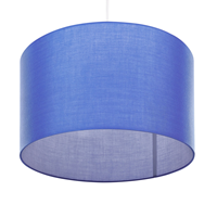 Beliani - Klassische Hängelampe Leuchte runder Lampenschirm aus Polyester blau Dulce - Blau