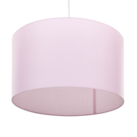 beliani Klassische Hängelampe Leuchte runder Lampenschirm aus Polyester rosa Lovu - Rosa