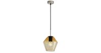 Light Depot hanglamp Ruit E27 - amber glas