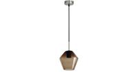 Light Depot hanglamp Ruit E27 - bruin glas