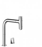 Hansgrohe - Metris Select 2-Loch-Küchenmischer 73819000 chrom, 2jet, Ausziehbrause