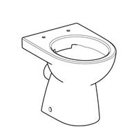 geberit Staand Toilet Renova Randloze Holle bodem 352x400x490mm Wit
