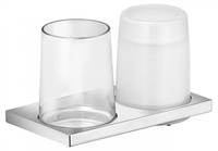 KEUCO Bad-Accessoire-Set Edition 11, Glas und Seifenspender aus Echtkristallglas
