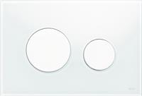 Tece Loop bedieningsplaat glas wit toetsen wit