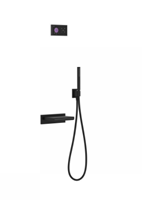 tres Shower Technology elektronische inbouwthermostaat met baduitloop en handdouche type 2 mat zwart