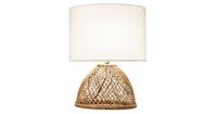 Fine Asianliving Table Lamp Wicker Weaved with Jute Shade D30xH54cm