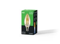 groenovatie E14 LED Filament Kaarslamp Goud 4W Spiral Extra Warm Wit Dimbaar