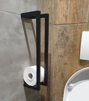 lambinidesigns Lambini Designs reserve toiletrolhouder 45x10x13cm mat zwart