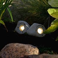 Konstmide 3per set LED spots Amalfi in steenoptiek