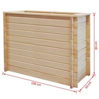 VidaXL Plantenbak verhoogd 100x50x80 cm 19 mm grenenhout