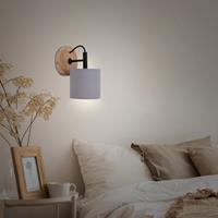 Briloner Wood & Style 2075 wandlamp met stoffen kap