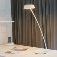 OLIGO Glance LED-Tischlampe gebogen weiß matt