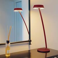 OLIGO Glance LED tafellamp gebogen mat rood