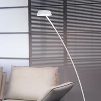 OLIGO Glance LED-Stehlampe gebogen weiß matt