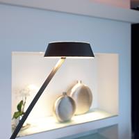 OLIGO Glance LED-Stehlampe gebogen schwarz matt