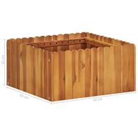 vidaXL Garten-Hochbeet 50 x 50 x 25 cm Massivholz Akazie Braun