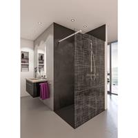 Boss & Wessing Inloopdouche BWS Free Time 120x200 cm Reflex Wit Timeless Coating Mat Wit Profiel 