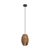 EGLO hanglamp Mongu - zwart/bruin