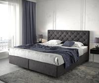 DELIFE Boxspringbett Dream-Great 180x200 cm Schwarz mit Matratze und Topper