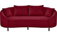 goossens Bank Ragnar rood, stof, 2,5-zits, modern design