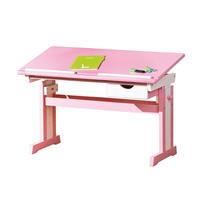 TopDesign Mädchen Schreibtisch in Rosa Höhenverstellbar