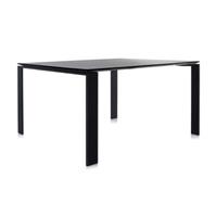 Kartell Four Tisch Soft Touch Konferenztische  Maße: 128x128 cm Farbe: Platte schwarz / Beine schwarz