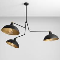 ALDEX Hanglamp 1036, 3-lamps, zwart-goud