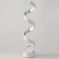 Eco-Light LED tafellamp Helix, hoogte 74 cm, wit-zilver