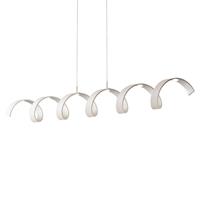 Eco-Light LED hanglamp Helix, wit-zilver, lengte 125 cm