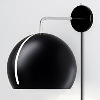 NYTA Tilt Globe Wall wandlamp met stekker zwart