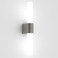 Nordlux LED badkamer wandlamp Helva Double, nikkel gebor.