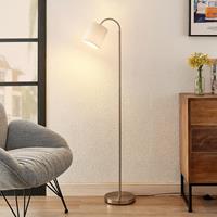 Lindby Manu vloerlamp, textiel, 1-lamp, wit