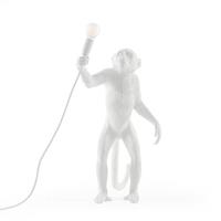 Seletti Monkey Standing Tischlampe Weiß Außen